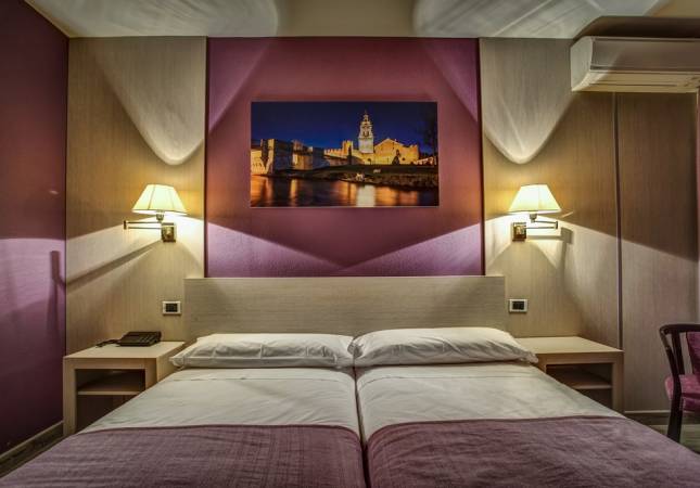 Espaciosas habitaciones en Hotel Spa Rio Ucero. La mayor comodidad con los mejores precios de Soria