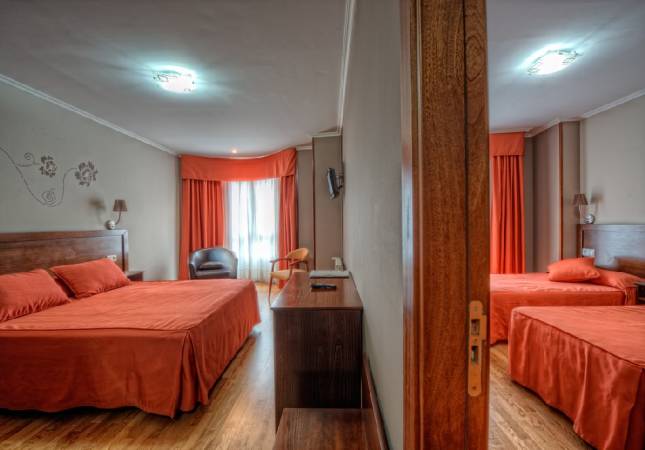 Espaciosas habitaciones en Hotel Insua. Disfruta  nuestra oferta en A Coruna